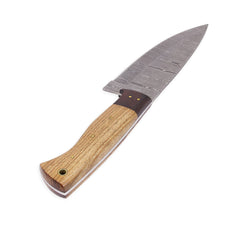 Chop Keen III, Damascus Steel, Olivewood & Rosewood Combo Handle, Handmade Chef Kitchen Knife
